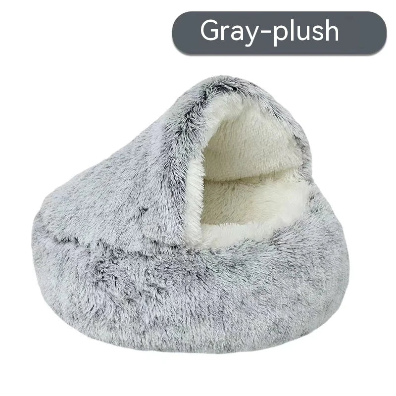 Lit Semi-Fermé Cozy Nest pour Chats et Petits Chiens