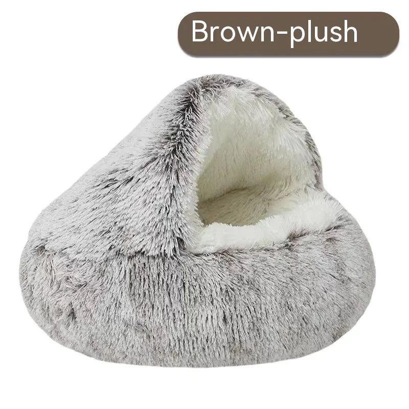 Lit Semi-Fermé Cozy Nest pour Chats et Petits Chiens